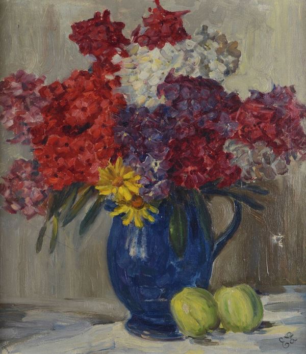 Anonimo, XX sec. - Vaso di fiori con mele