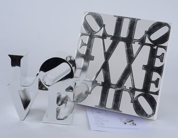 Robert Indiana : American Love  - Polystone verniciato - Asta ARTE MODERNA E CONTEMPORANEA - III - Galleria Pananti Casa d'Aste