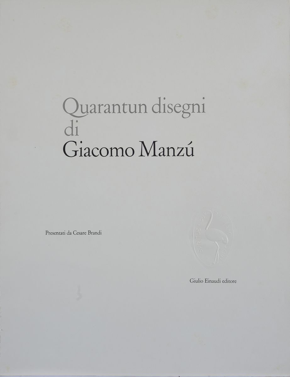 Giacomo Manzù - Cartella di Disegni