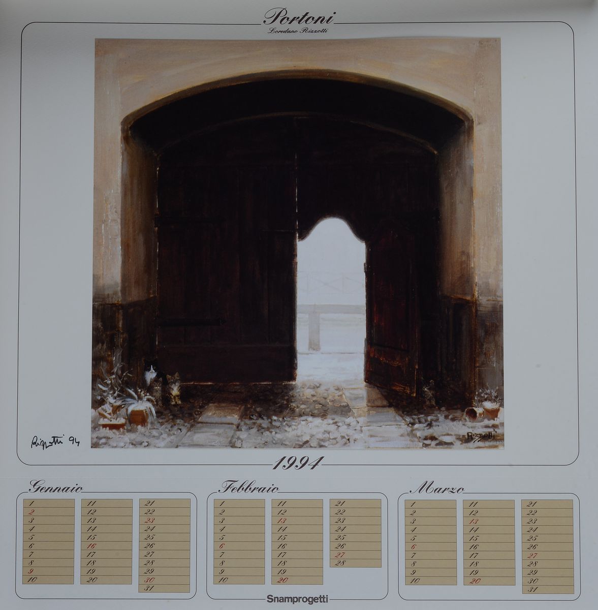 Calendario 1994 - Portoni di Loredano Rizzotti