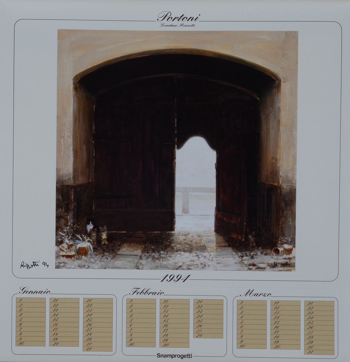 Calendario 1994 - Portoni di Loredano Rizzotti
