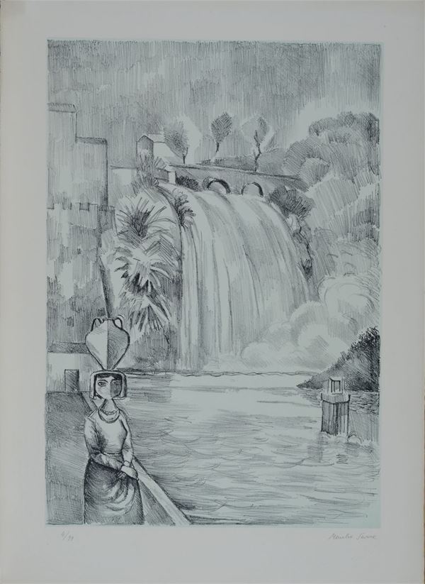 Manlio Sarra : Liri waters  - Lithography - Auction GRAPHICS, AND EDITIONS - Galleria Pananti Casa d'Aste