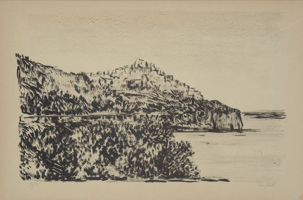 Domenico Purificato - Paesaggio con ponte