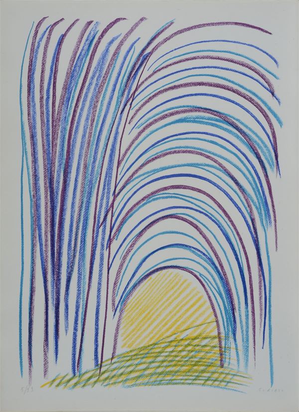 Giulio Turcato : Tunnel in bleu  - Litografia - Auction GRAPHICS AND EDITIONS - Galleria Pananti Casa d'Aste