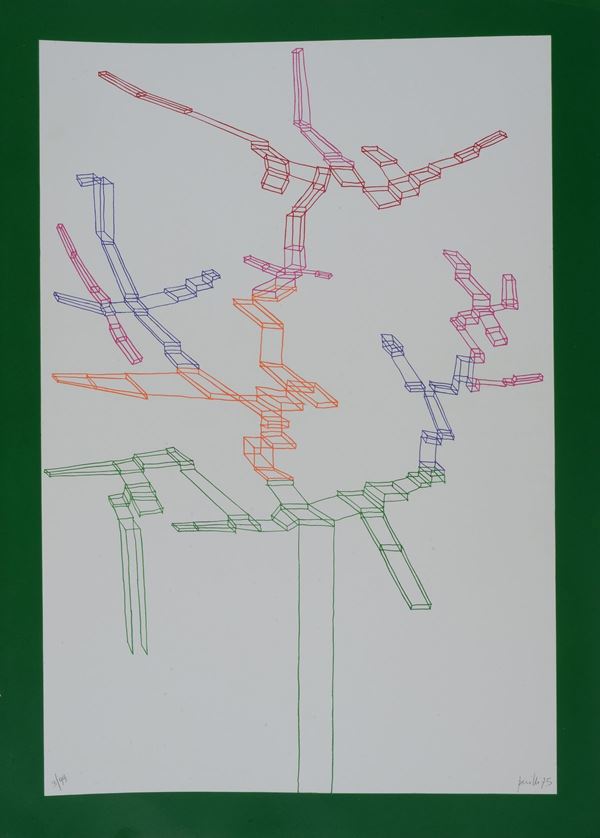 Achille Perilli : Systematic 2  (1975)  - Litografia - Auction GRAPHICS AND EDITIONS - Galleria Pananti Casa d'Aste