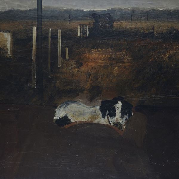 Adolfo Borgognoni - Landscape with Dog