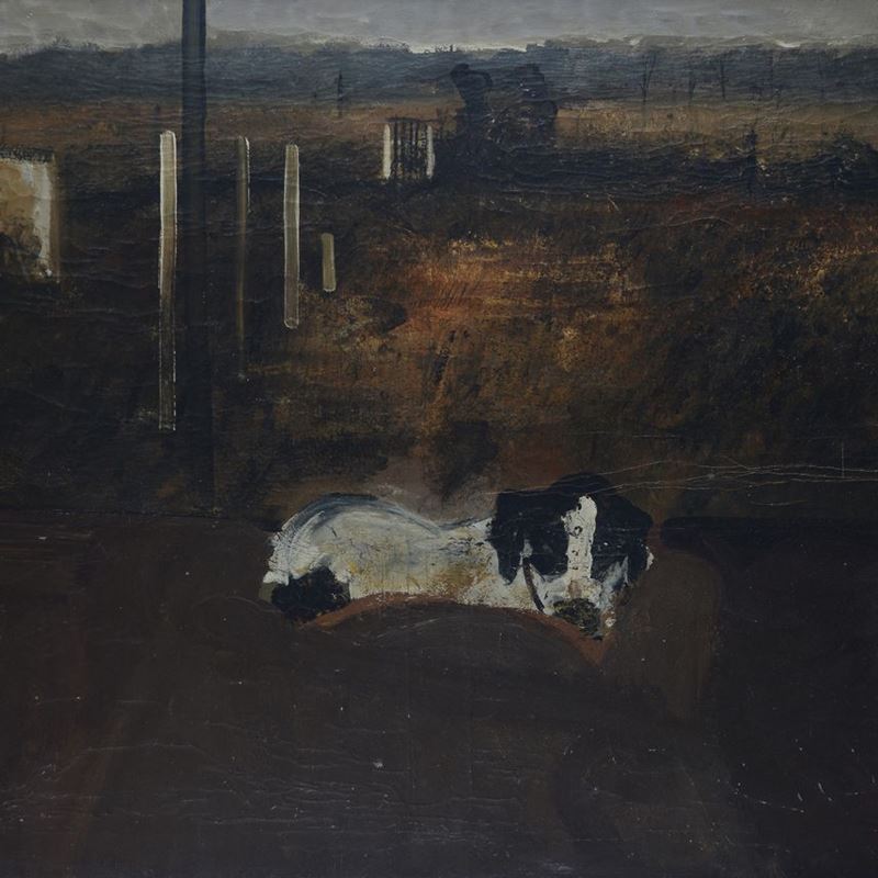 Adolfo Borgognoni - Paesaggio con Cane