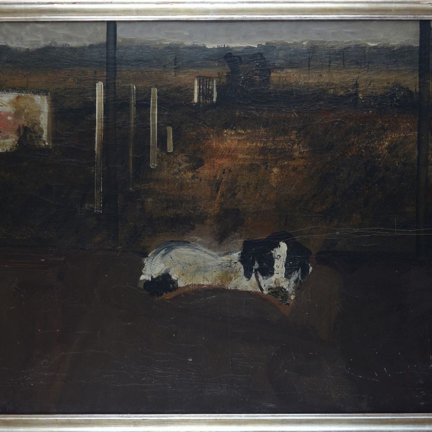 Adolfo Borgognoni - Paesaggio con Cane