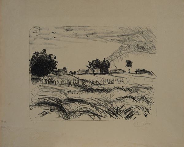 Arturo Tosi - Campi di frumento