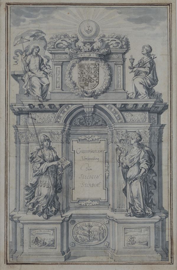 Scuola Austriaca, XVIII sec. - Studio per frontespizio