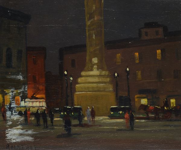 Renato Natali - Piazza Colonna in Rome