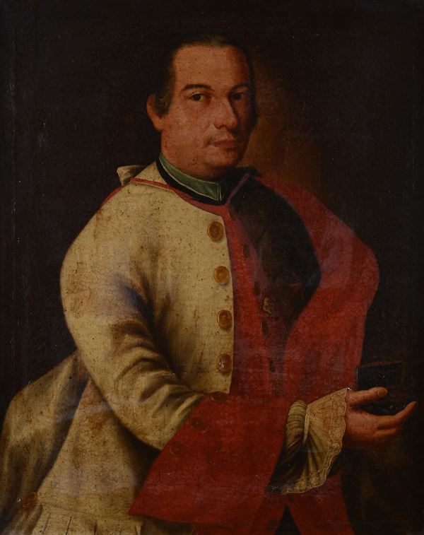 Scuola Senese, XVIII sec. - Ritratto di aristocratico in abito di Cavaliere di Santo Stefano