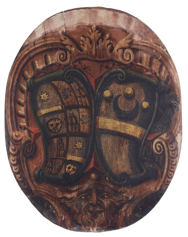Scuola Toscana, XVIII sec. - Coats of arms side by side