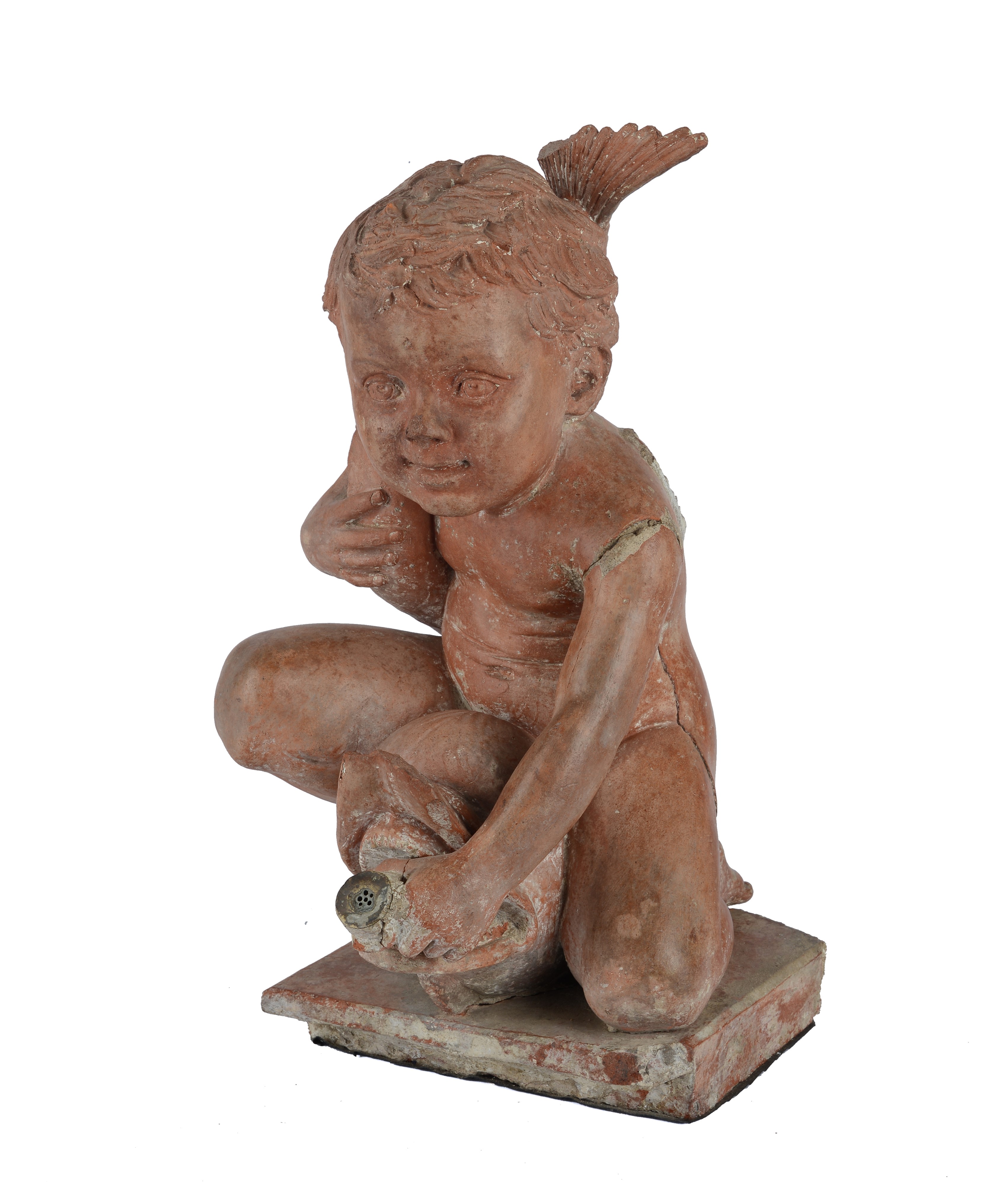 Bocca di Fontana con Putto Ridente che Abbraccia un Delfino