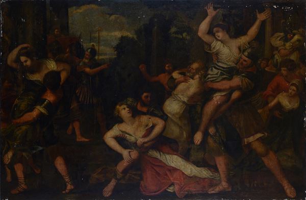 Scuola Toscana, XVII sec. - Rape of the Sabine Women (after Pietro da Cortona)
