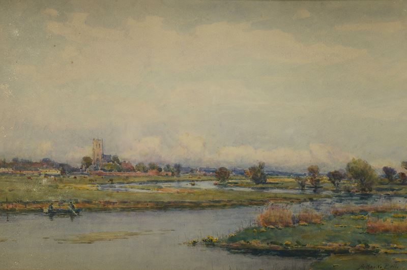 George Arthur Bell - Paesaggio con Fiume