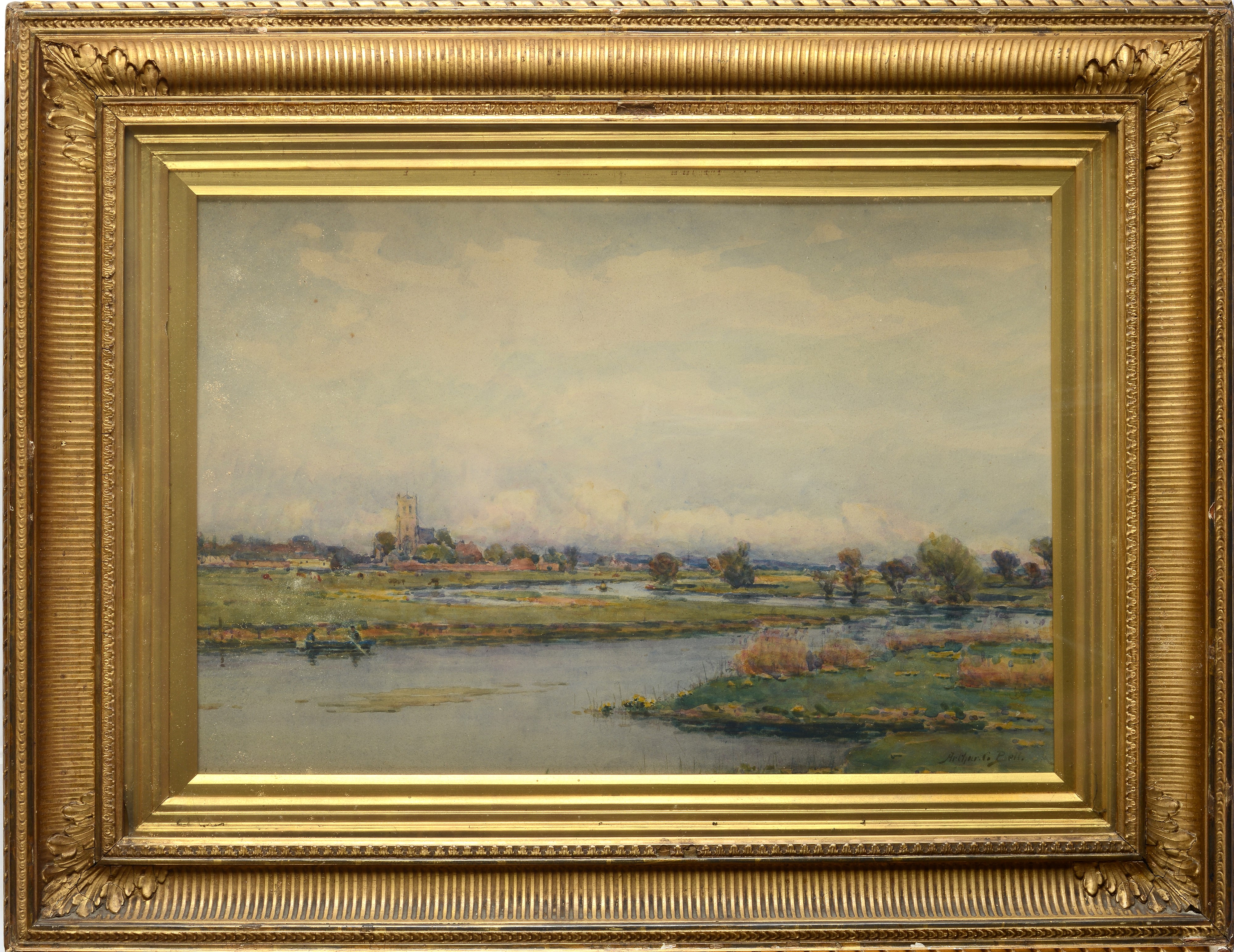 George Arthur Bell - Paesaggio con Fiume