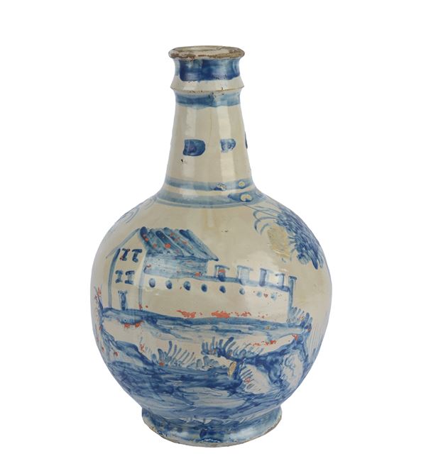 Majolica flask  - Auction ANTIQUES - I - Galleria Pananti Casa d'Aste