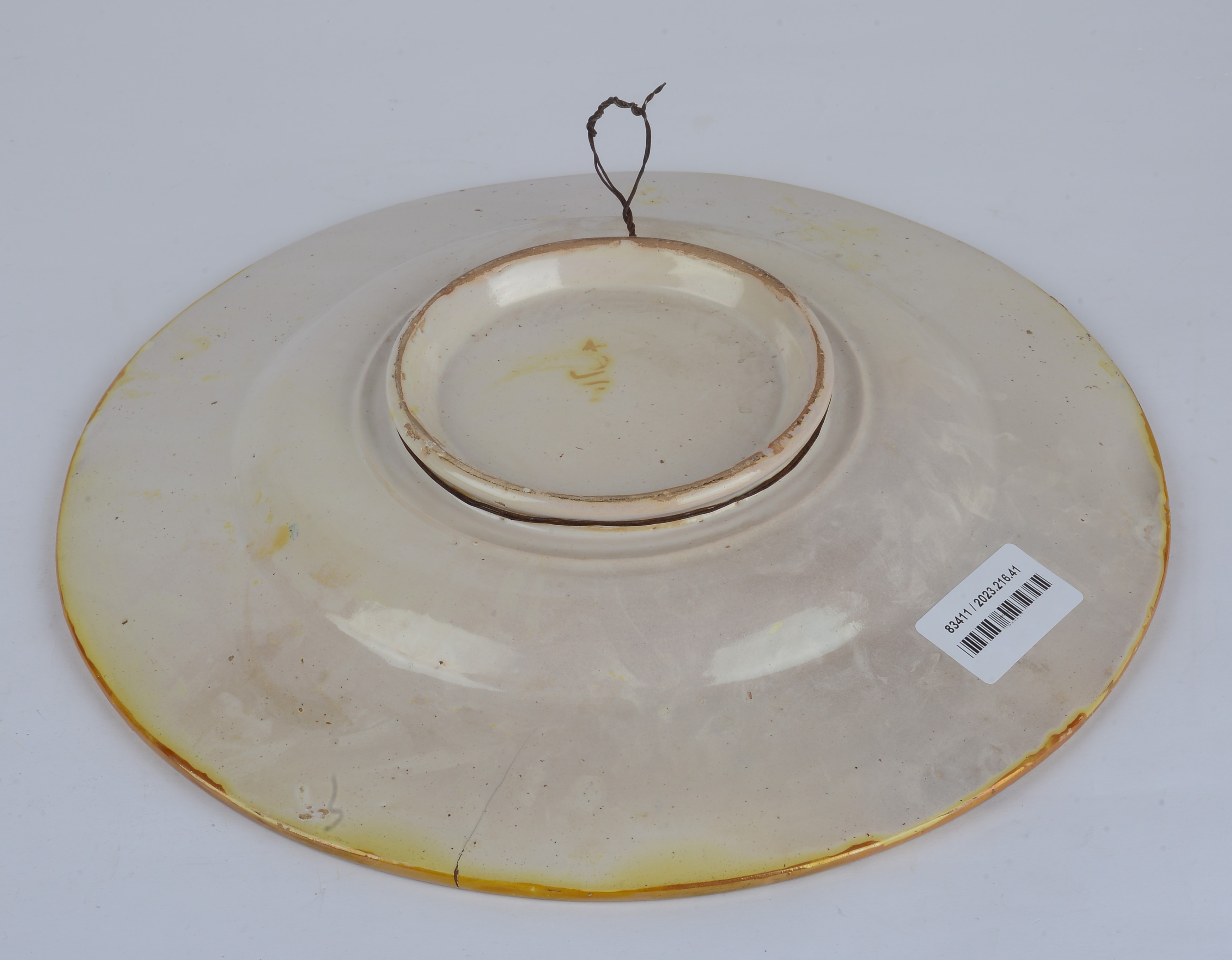 Piatto Maiolica Policroma Decorata a Lustro