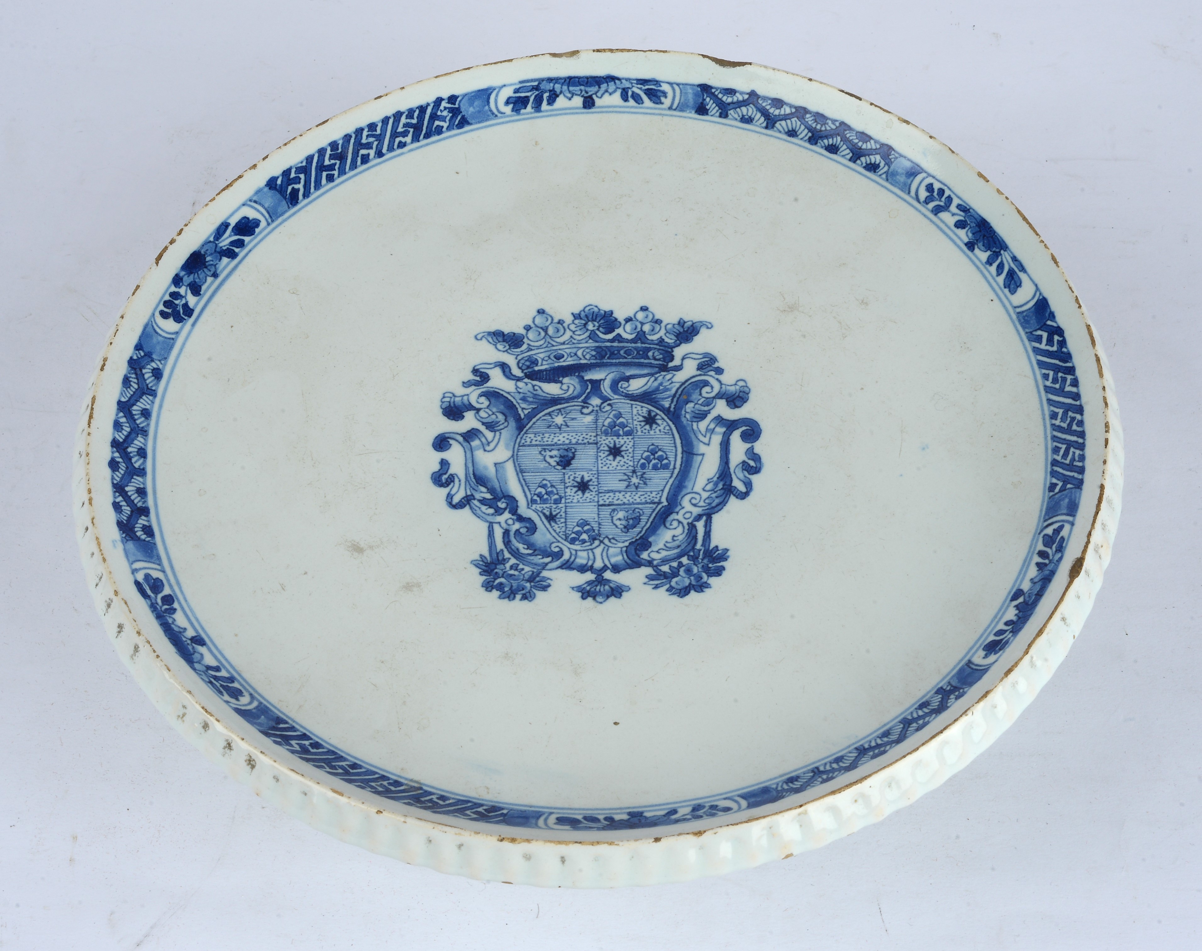 Alzatina in Maiolica Bianco - Blu