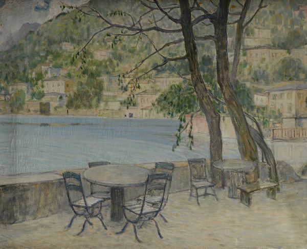 Galileo Chini - Caffè sul lago