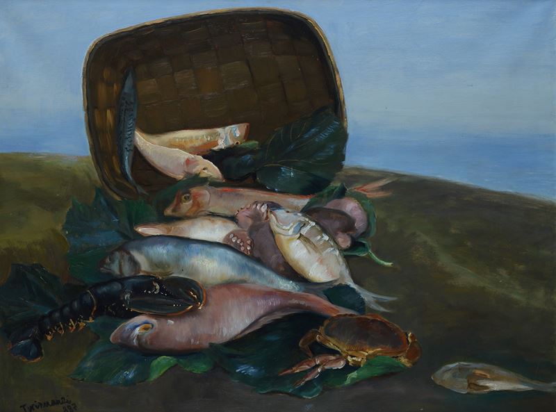 Nino Tirinnanzi - Natura Morta con Pesci