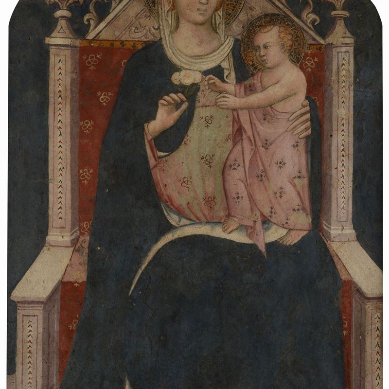 Spinello Aretino (spinello di Luca Spinelli) - Madonna in Trono con Bambino