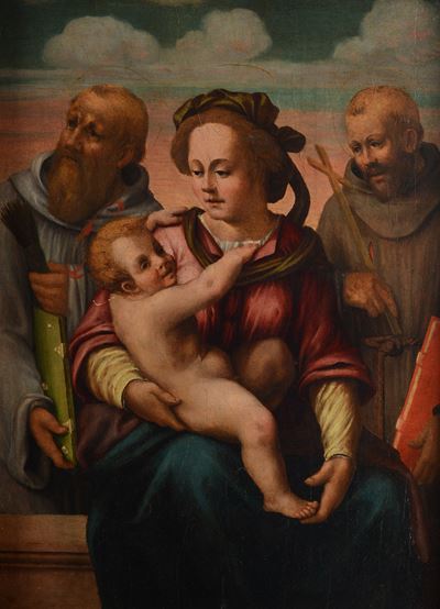 Madonna con Bambino, San Francesco e San Benedetto