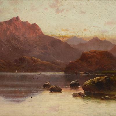 Paesaggio Lacustre al Tramonto