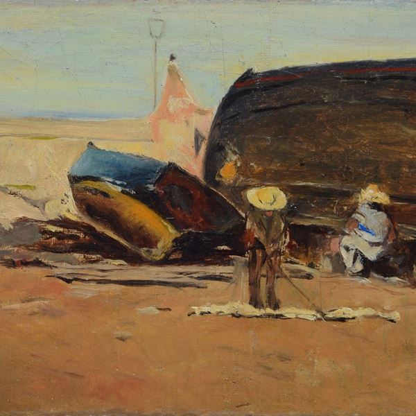 Telemaco Signorini - Figure in un cantiere