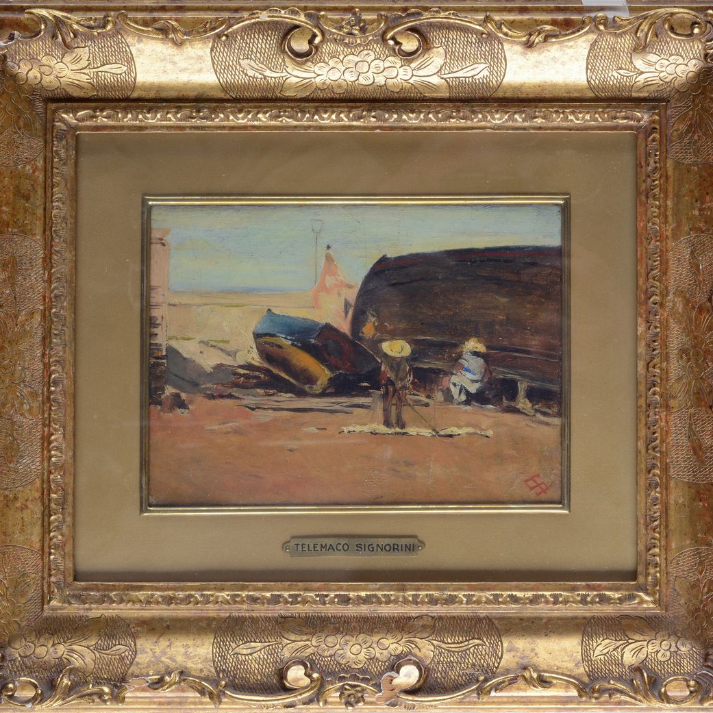 Telemaco Signorini - Figure in un Cantiere