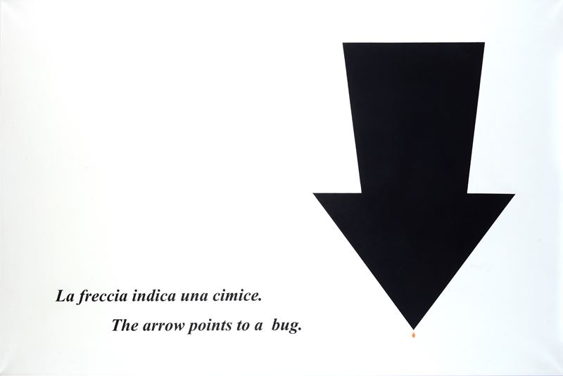 Emilio Isgrò - Freccia con Cimice