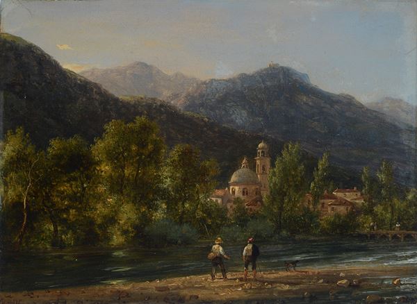 Giuseppe Canella - Pescatori sul fiume