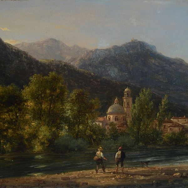 Giuseppe Canella - Fishermen on the river