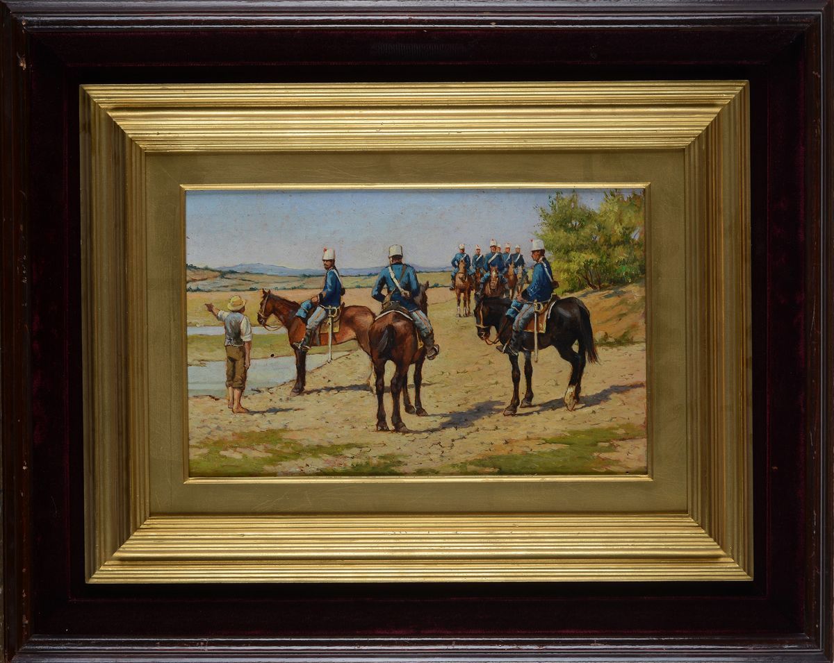 Anonimo, XIX Sec. - Soldati a Cavallo
