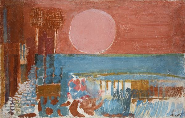 Bruno Saetti - Landscape with the sun