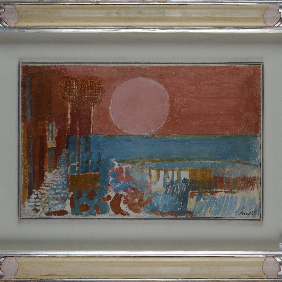 Bruno Saetti - Paesaggio Col Sole