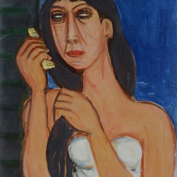 Giuseppe Migneco - Woman combing her hair