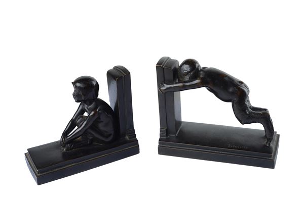 Paul Silvestre - Pair of bookends