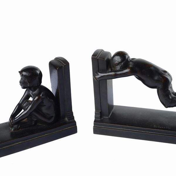 Paul Silvestre - Pair of bookends