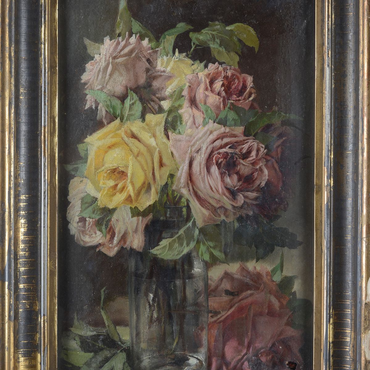 Anonimo, XIX Sec. - Rose nel Bicchiere