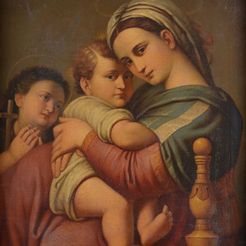 Anonimo, XIX Sec. - Madonna della Seggiola (da Raffaello)