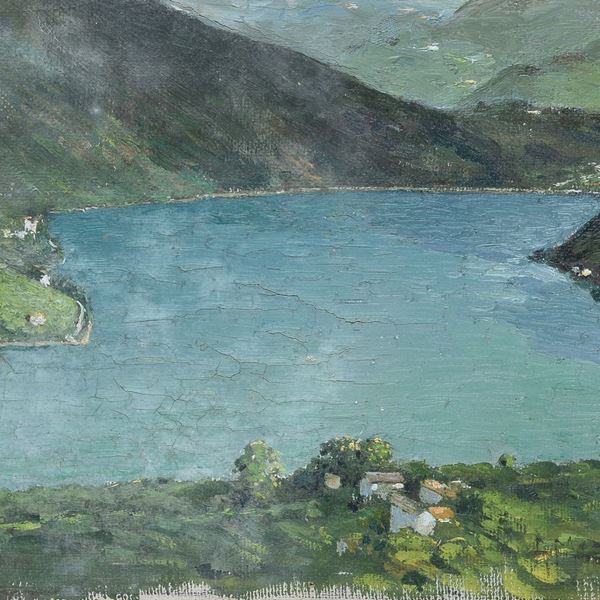Anonimo, XX sec. - Landscape with lake