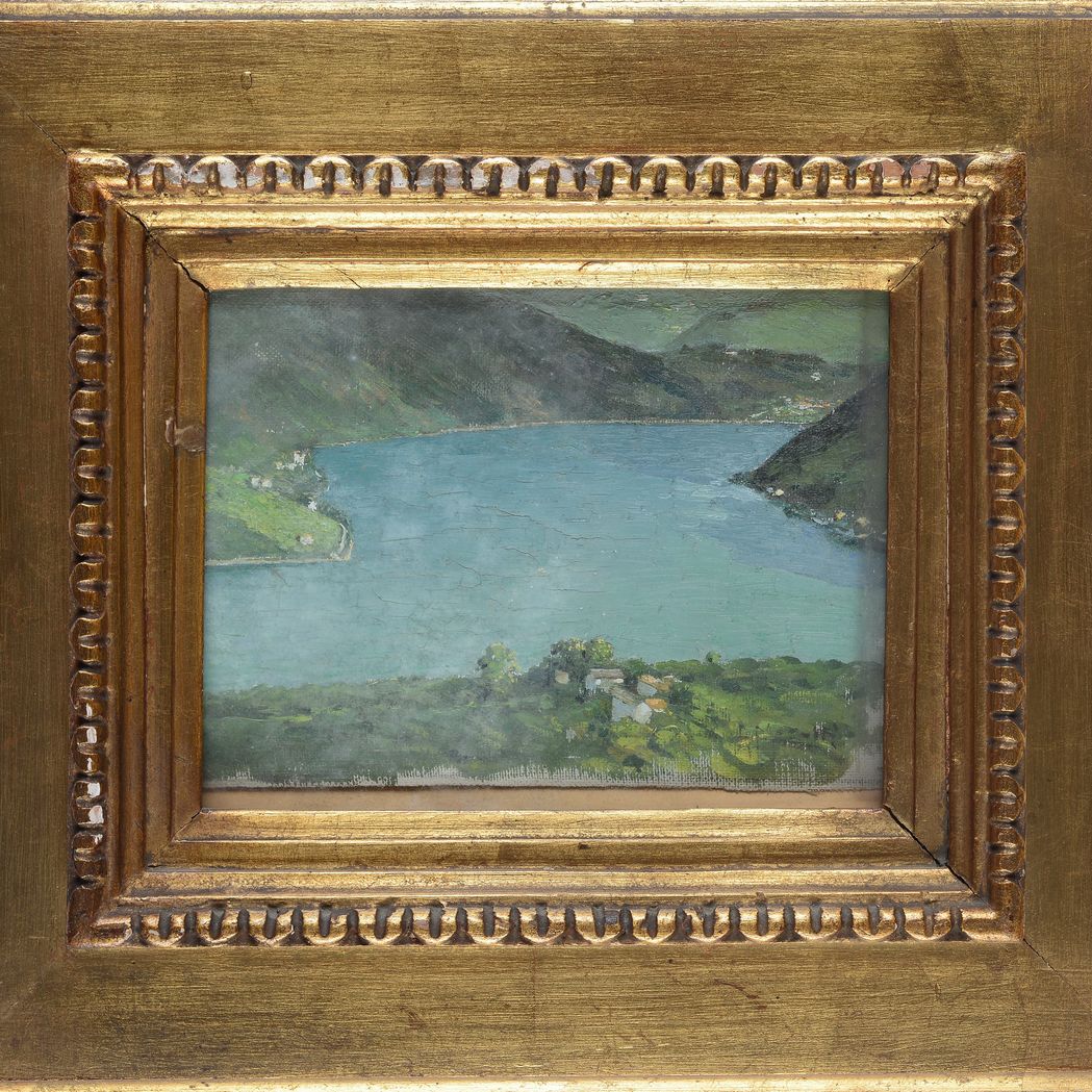 Anonimo, XX Sec. - Paesaggio con Lago
