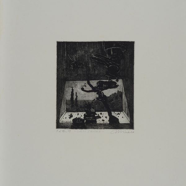 Sergio Minero : Sacred oasis  (1974)  - Etching - Auction GRAPHICS, AND EDITIONS - Galleria Pananti Casa d'Aste