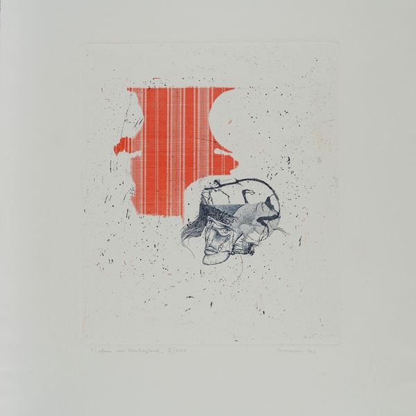 Giuseppe Guerreschi : Letter from New England  (1963)  - Aquatint etching - Auction GRAPHICS, AND EDITIONS - Galleria Pananti Casa d'Aste