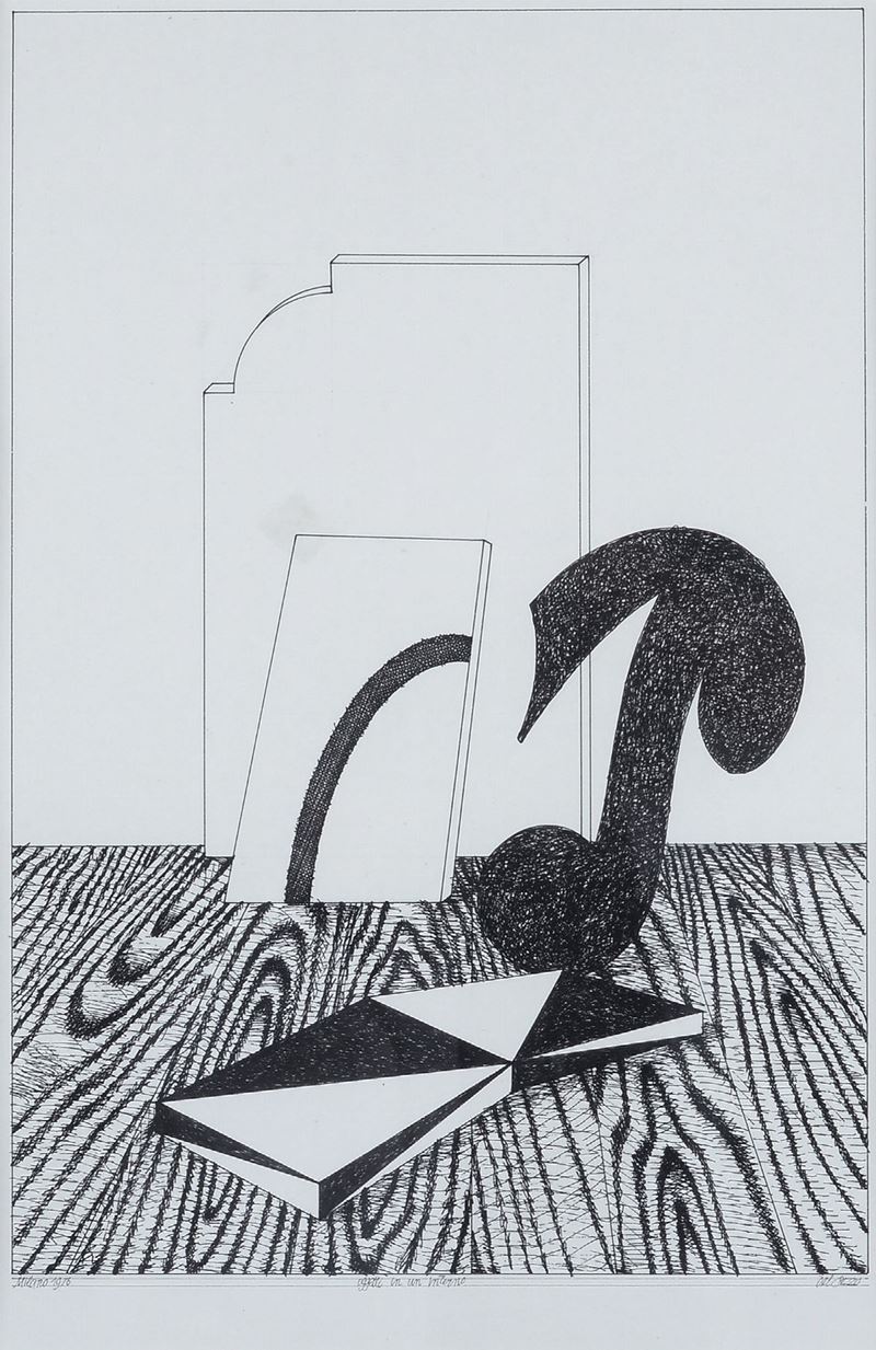 Lucio del Pezzo - Oggetti in Interno