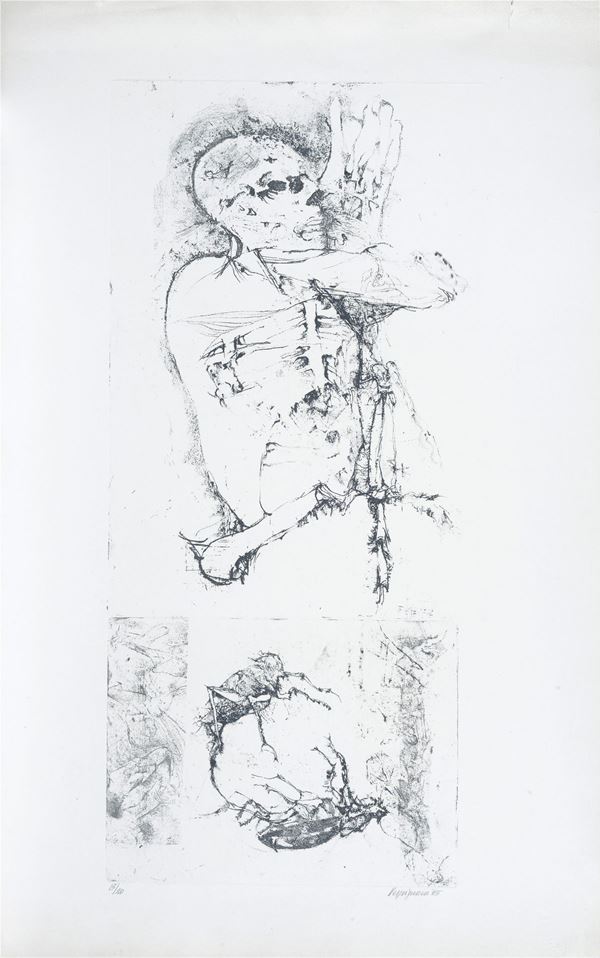 Renzo Vespignani - Untitled - Pair of engravings
