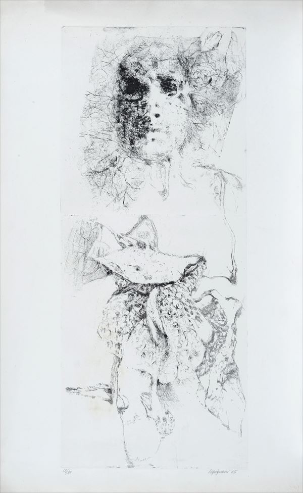 Renzo Vespignani - Untitled - Pair of engravings