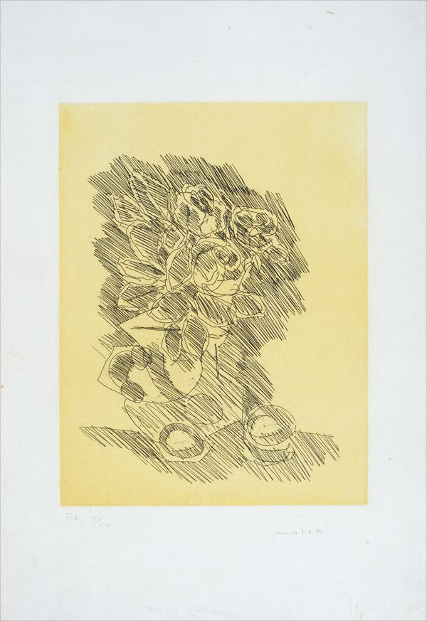 Ennio Morlotti : Senza titolo  - Incisione - Asta GRAFICA ED EDIZIONI - Galleria Pananti Casa d'Aste